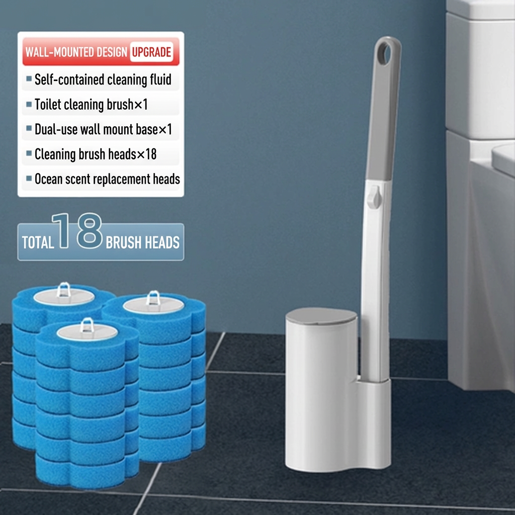 Water Bath Laboratory - Wall-Mounted Toilet Cleaning Kit, 40cm Long