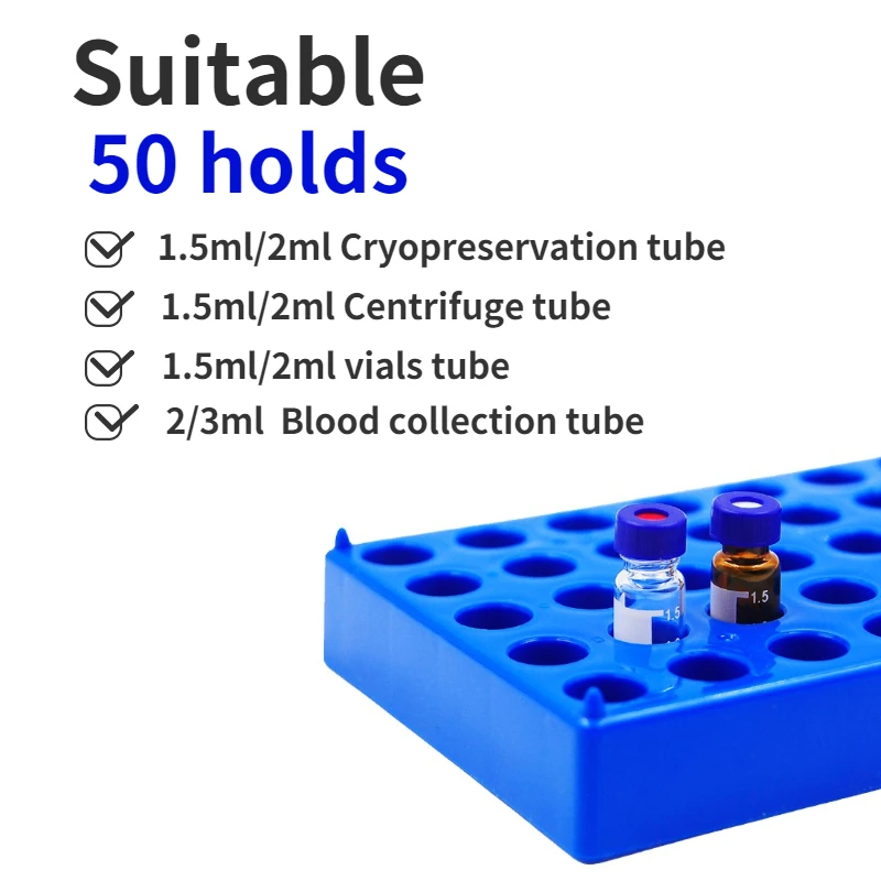 Plastic Vial Rack 50 Holds Sui - Centrifuge Tube Rack avaliação e preço