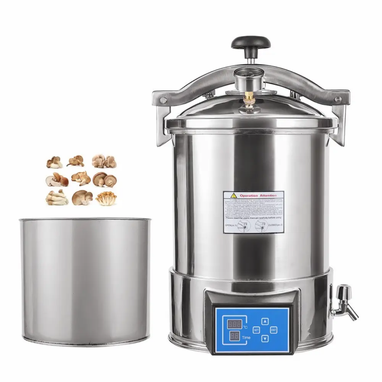 24L Portable Autoclave with Di - Medical Lab Furniture avaliação e preço