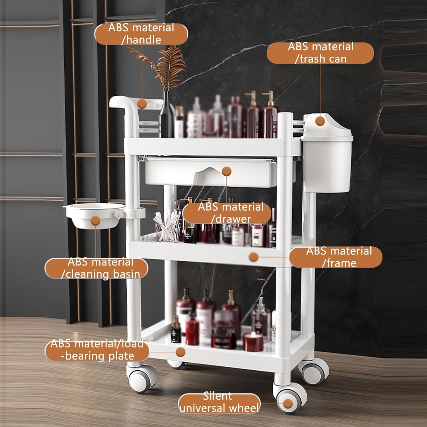 3-Tier Medical Utility Cart Wi - Medical Lab Furniture avaliação e preço